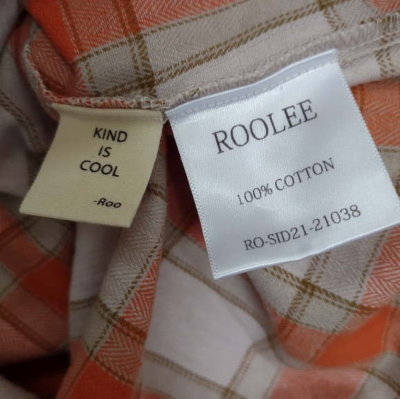 Roolee Plaid Modest Prairie Long Sleeve Blouse - Picture 3 of 5